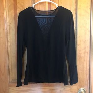 Long sleeves V Neck sheer Express too